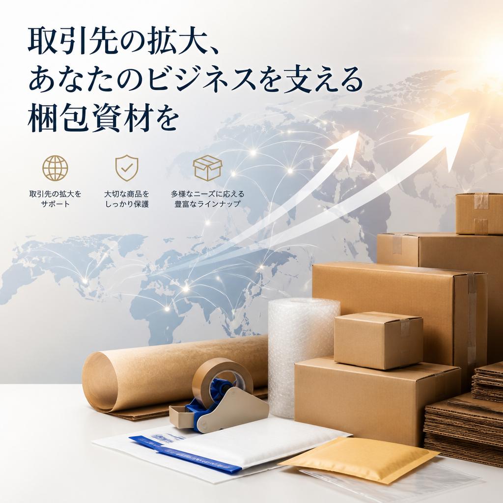 取引先の拡大、あなたのビジネスを支える梱包資材を