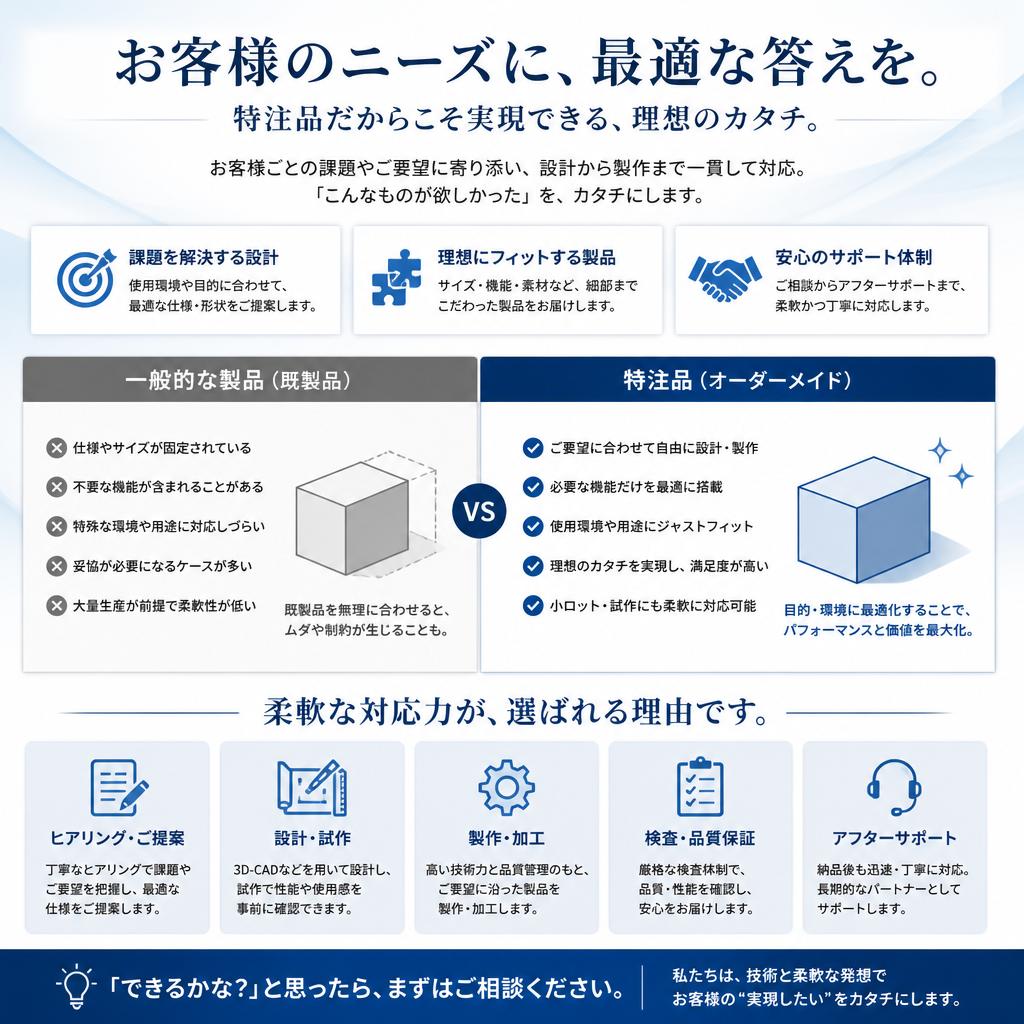2. オーダーメイド製品の必要性