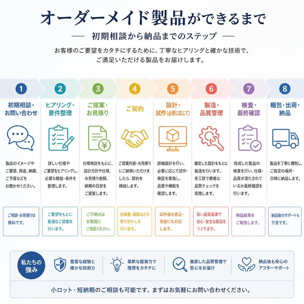 4. 特注品製造の流れ