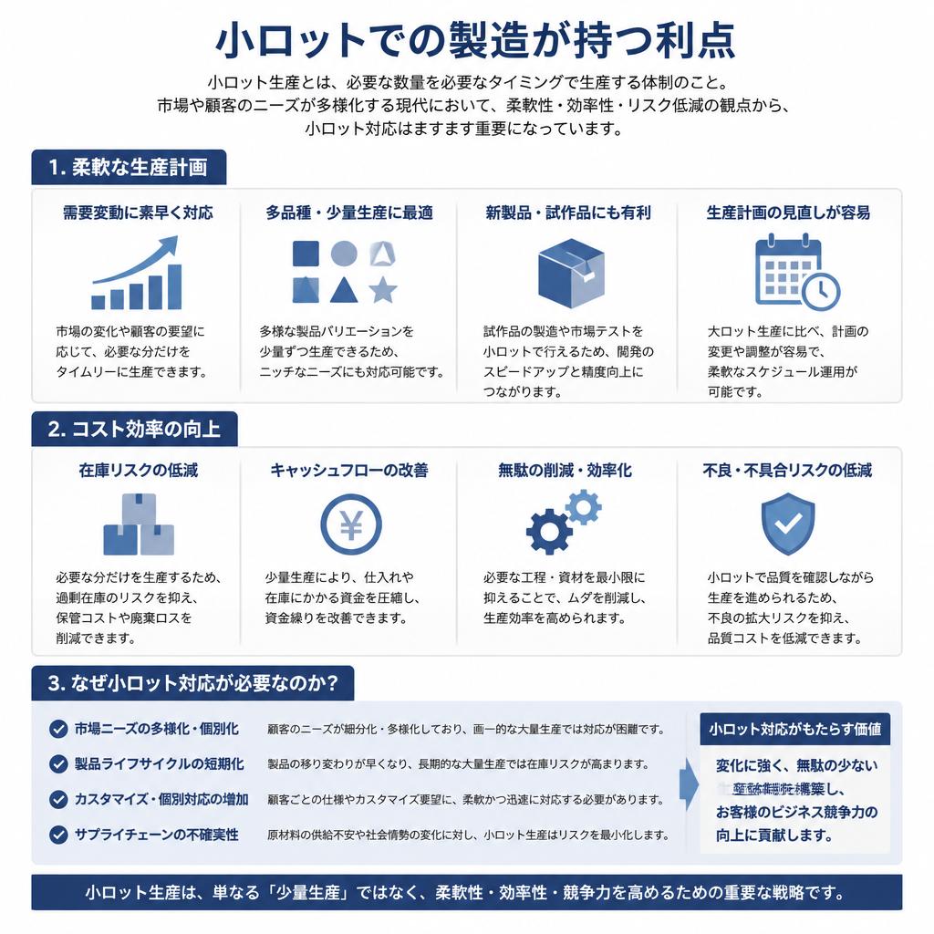 小ロット製造のメリット