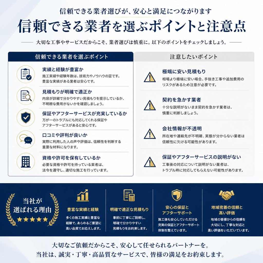 業者選定のポイント