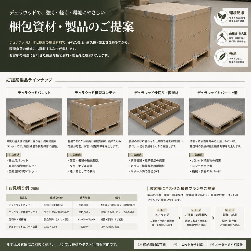 デュラウッドを活用した製品提案